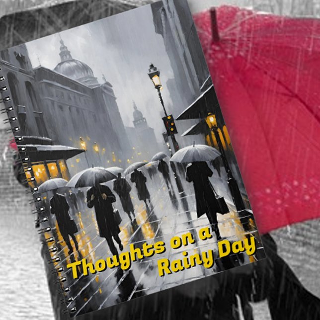 Grey Rainy City Street Scene Notebook (Creator Uploaded)