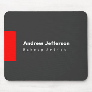 Grey Red Minimalist Modern Plain Remarkable Mouse Pad