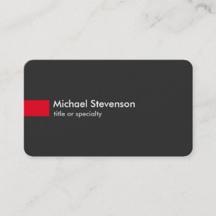 Grey Red Modern Rounded Consultant Business Card