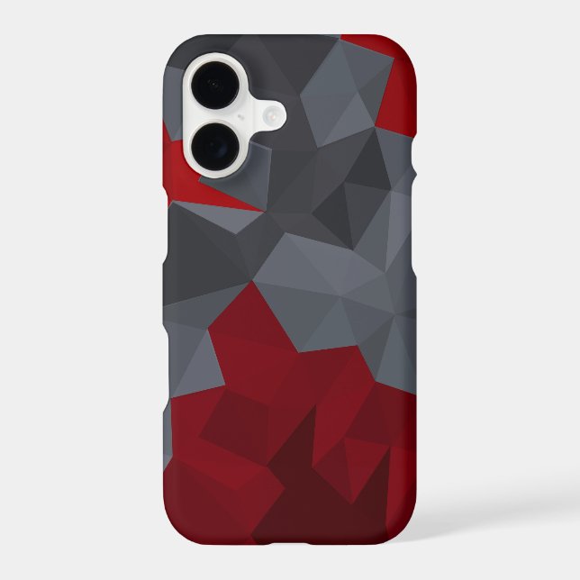 Grey, red randomly arranged triangles. (Back)