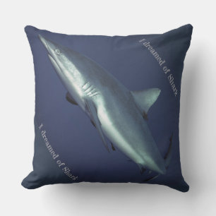 Grey Reef Shark Throw Pillow