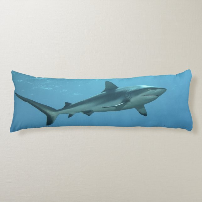 Grey Reefshark at coral reef of Yap Island |  Body Pillow (Front)
