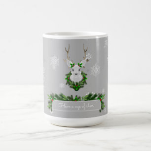 Grey Reindeer Coffee Mug