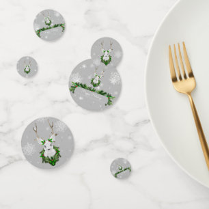 Grey Reindeer Table Confetti