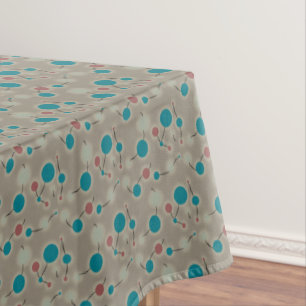 Grey Retro Dotted Universe Tablecloth
