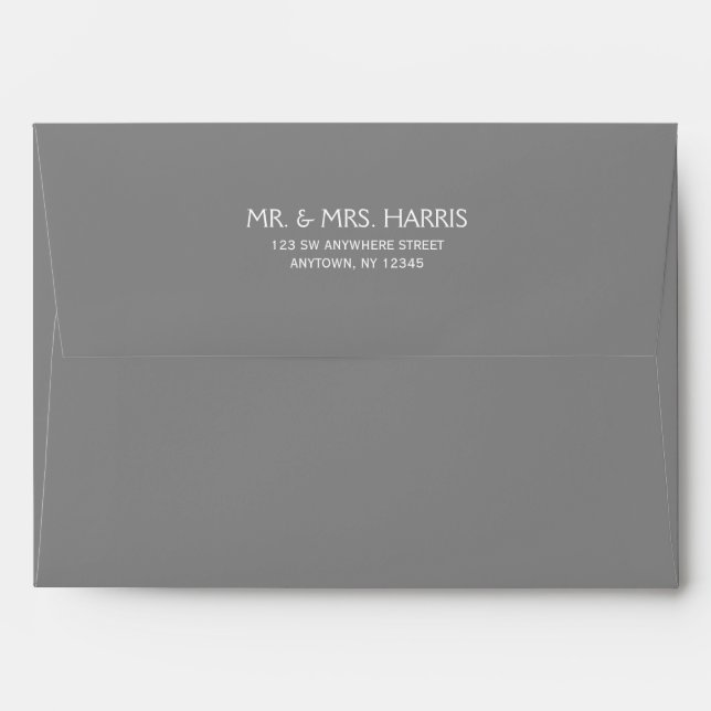 Grey Return Address A7 Envelope (Back (Top Flap))