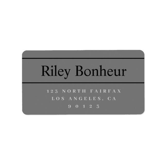 Grey Return Address Labels (Front)