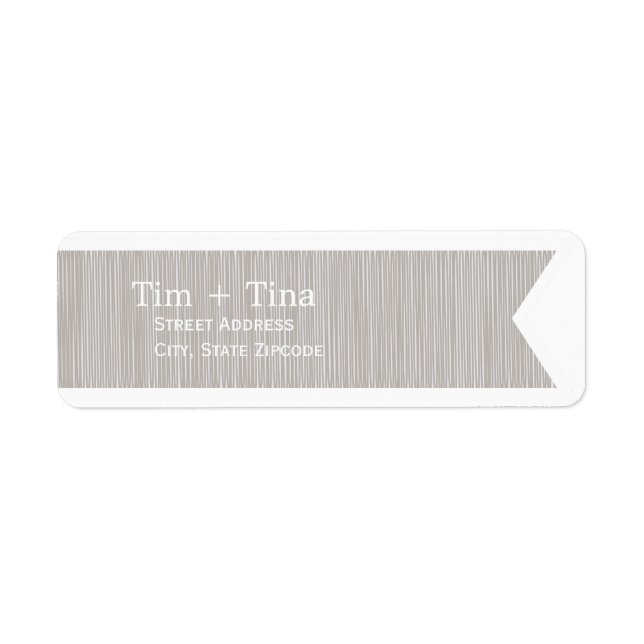 Grey Ribbon Return Address Label (Front)