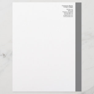 Grey Right Sidebar Letterhead