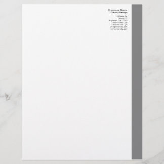 Grey Right Sidebar Letterhead