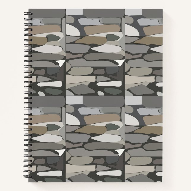 Grey Rock Stone  Notebook (Front)