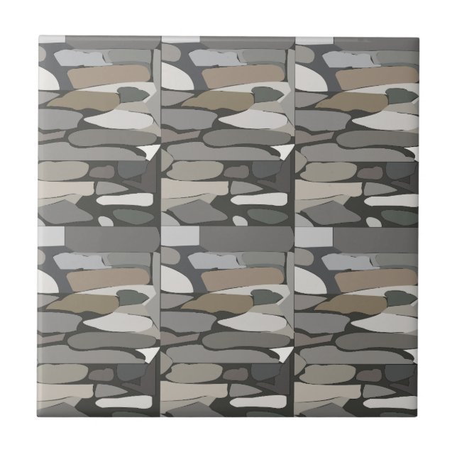 Grey Rock Stone Pattern Tile (Front)
