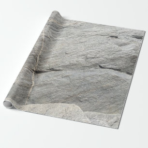 Grey rock view wrapping paper