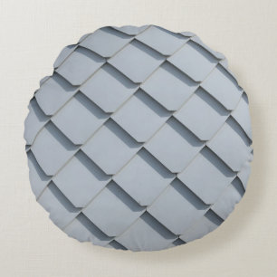 Grey roof shingles round pillow