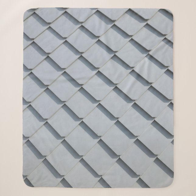 Grey roof shingles sherpa blanket (Front)
