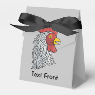 Grey Rooster's Head Favor Box