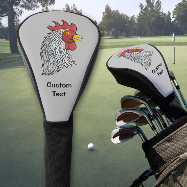 Grey Rooster's Head Golf Head Cover (Creator Uploaded)