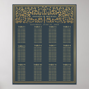 Grey Royal Medieval Sword Wedding Seating Chart