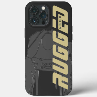 grey Rugged Geek | Man Holding Head | Thinking Man iPhone 13 Pro Max Case