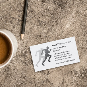 Grey Runner Fitness Business Template Card
