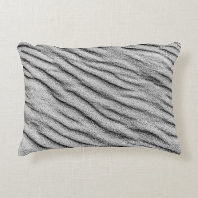 Grey sand accent pillow (Front)