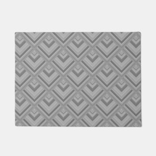 Grey scale pattern doormat