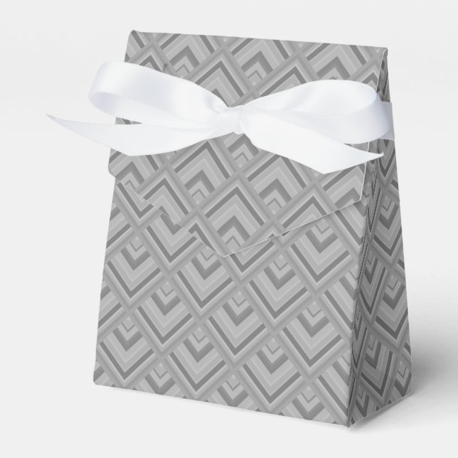 Grey scale pattern favor box (Front Side)