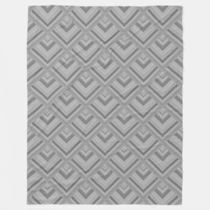 Grey scale pattern fleece blanket