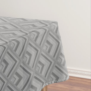 Grey scale pattern tablecloth