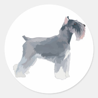 Grey Schnauzer Classic Round Sticker