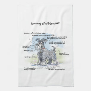 Grey Schnauzer Kitchen Towel