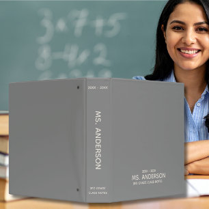 Grey School Binder
