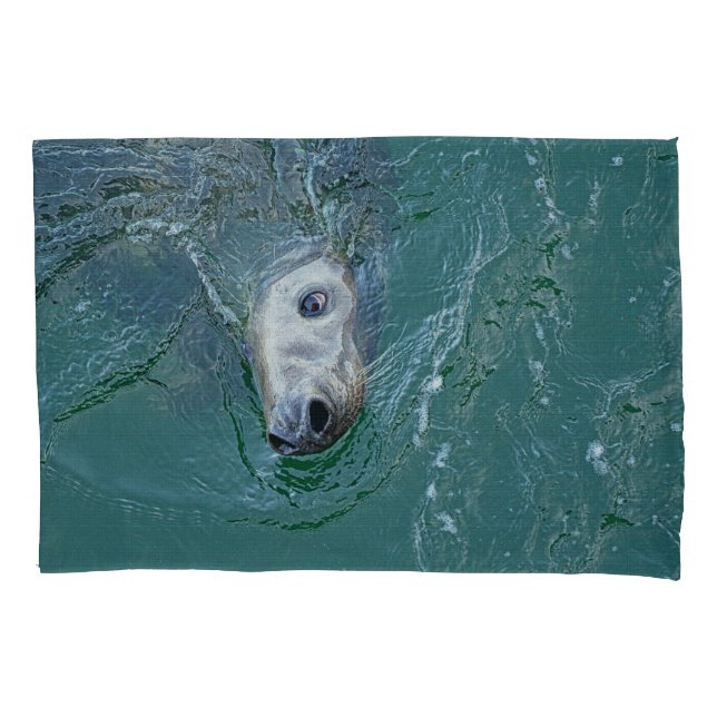 Grey Seal on Mission Pillowcase (Front)
