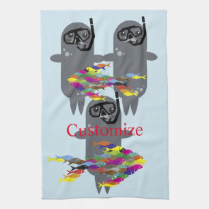 Grey Seal Thunder_Cove  Kitchen Towel