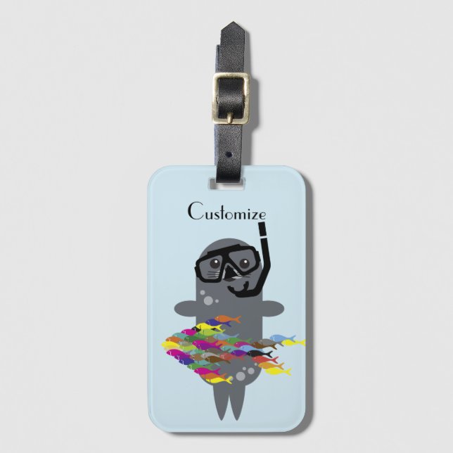 Grey Seal Thunder_Cove  Luggage Tag (Front Vertical)