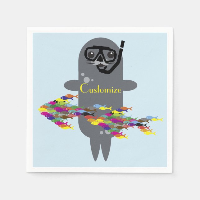 Grey Seal Thunder_Cove   Napkin (Front)