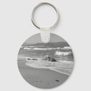 Grey Seascape Keychain