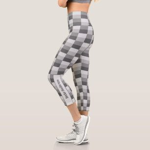 Grey Shades Colour Blocks Capri Leggings