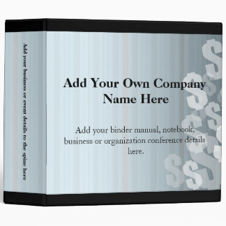 Grey Shades Dollar Signs Financial Design Binder