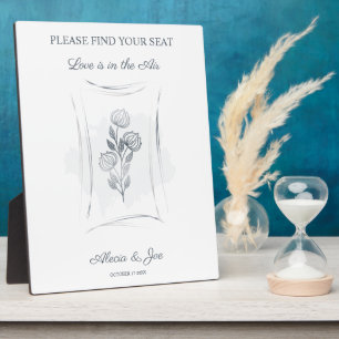 Grey Shades Floral Branch with Quote Plaque