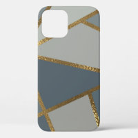 Grey Shades Neutral Gold Bronze Geometric