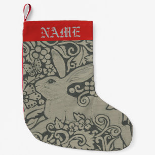 Grey Shades Rabbit Christmas Stocking Personalized