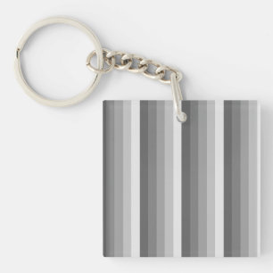 Grey shadow stripes keychain