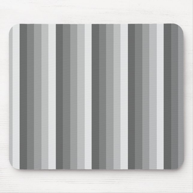 Grey shadow stripes mouse pad (Front)