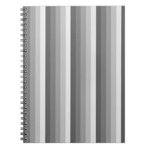 Grey shadow stripes notebook