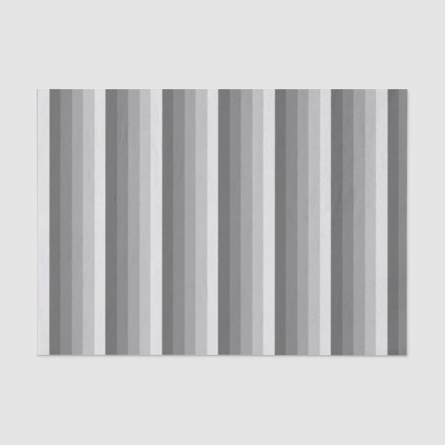 Grey shadow stripes tissue paper (Front)
