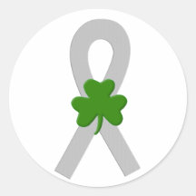 Grey Shamrock Ribbon