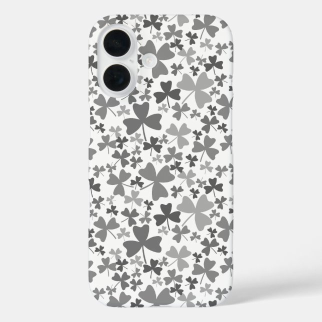 Grey Shamrocks Case-Mate iPhone Case (Back)