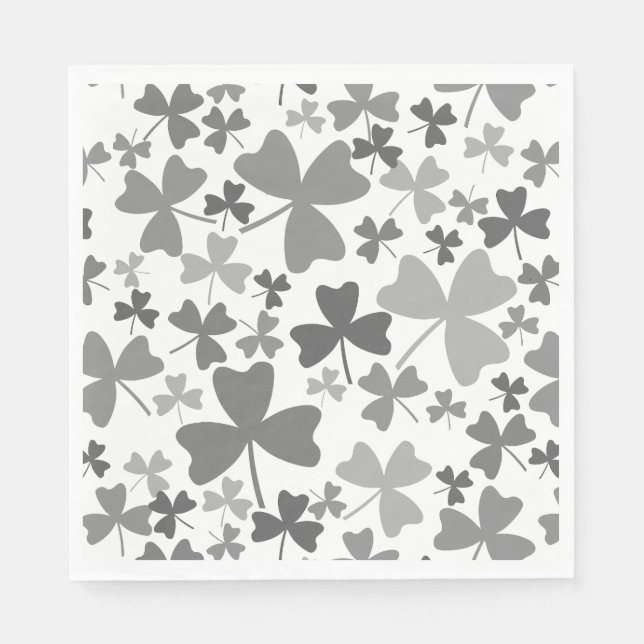 Grey Shamrocks Napkin (Front)