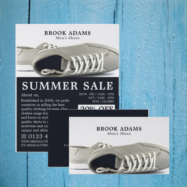 Grey Shoes, Men's Clothing Store Advertising Flyer (Creator Uploaded)